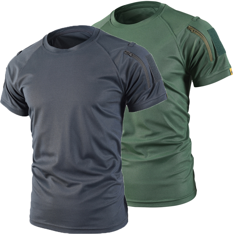 Tactical Military Shirt Cargo - Camiseta esportiva militar de verão masculina,