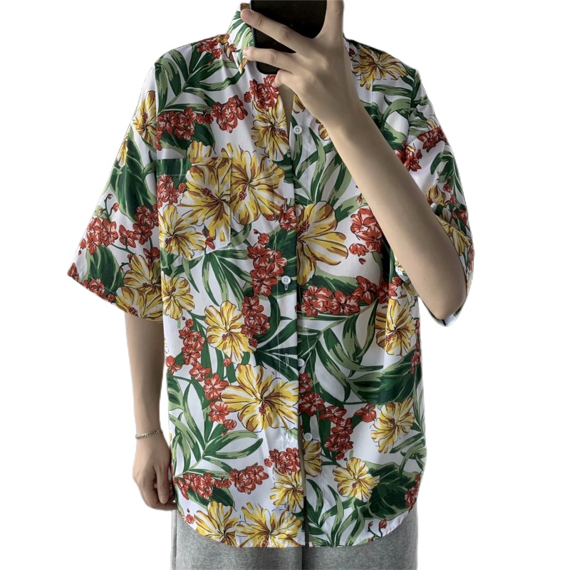 Casual havaiano retro floral i - Vintage Hawaiian Floral Shirt avaliação e preço