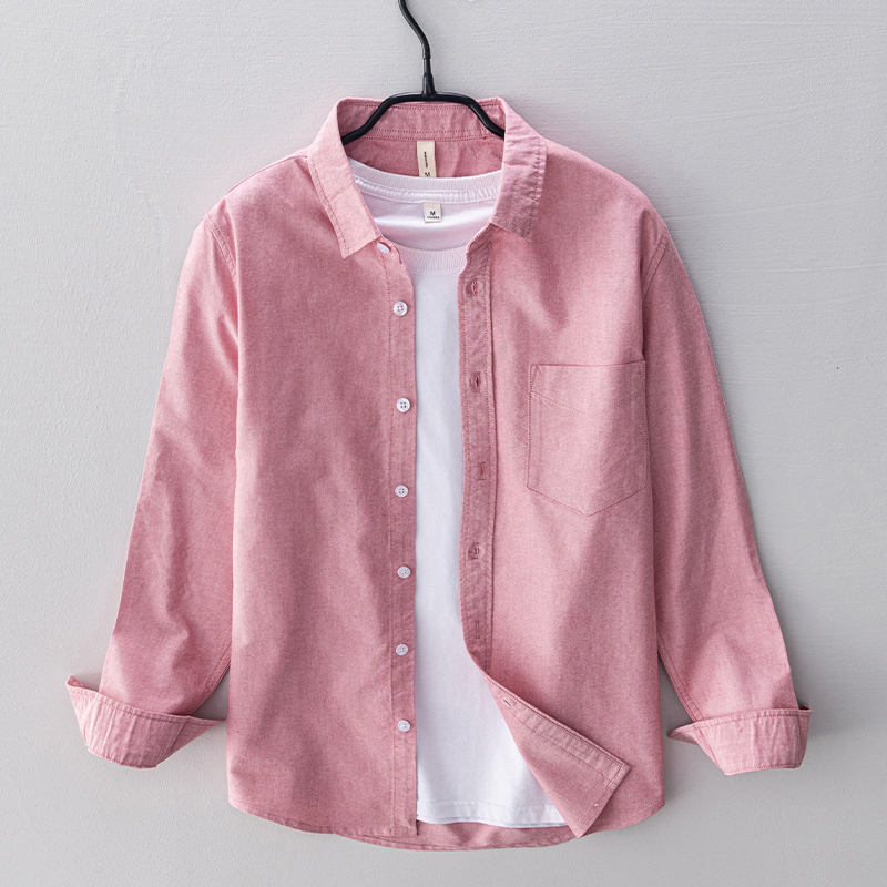 Novo estilo de manga comprida  - Oxford Cotton Casual Shirt Business avaliação e preço