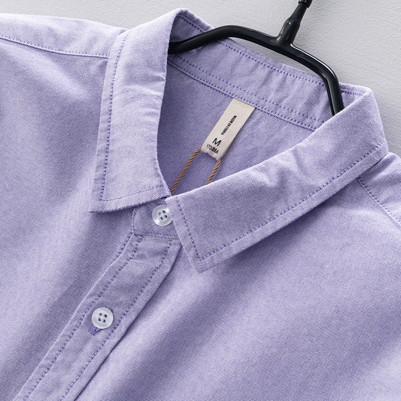 Novo estilo de manga comprida  - Oxford Cotton Casual Shirt Business avaliação e preço