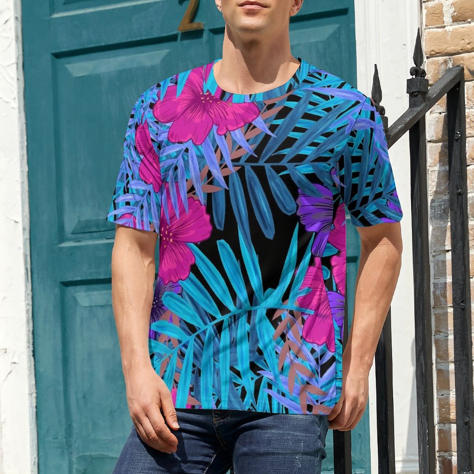 Camiseta oversized, camisetas  - Vintage Hawaiian Floral Shirt avaliação e preço