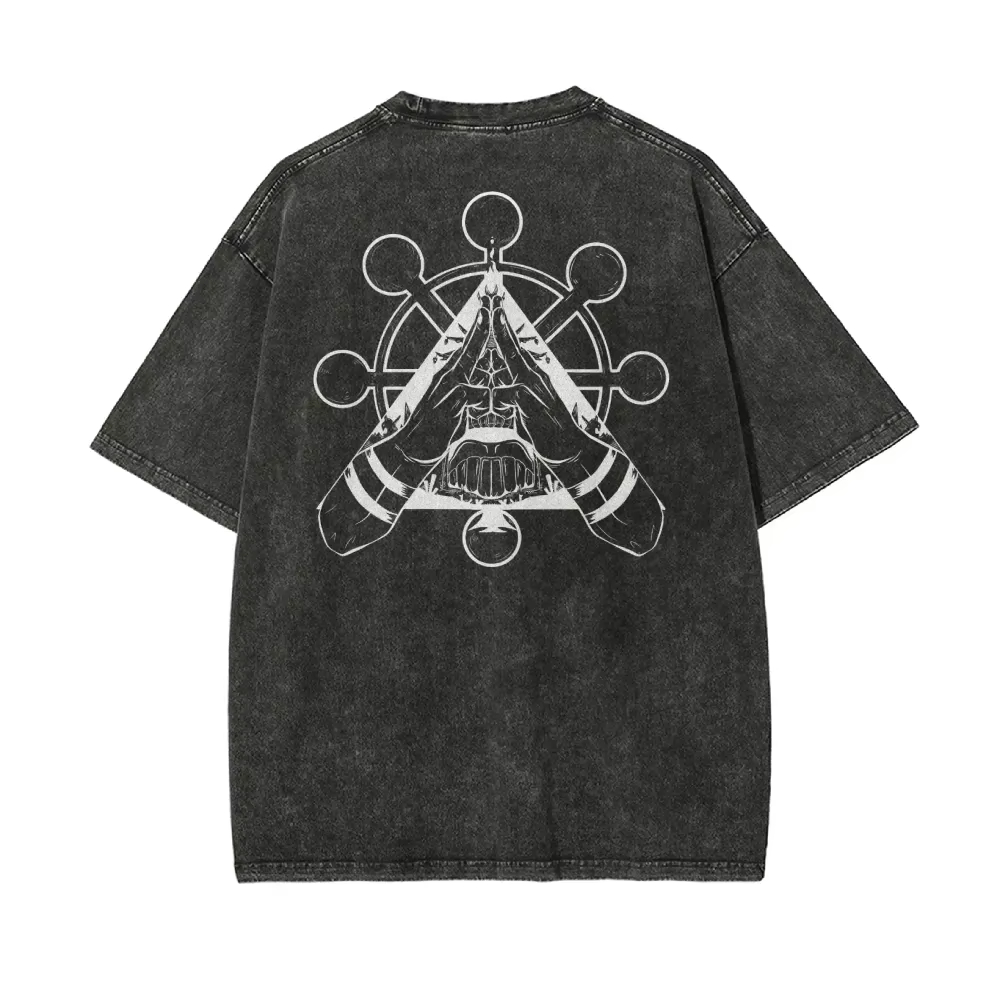 Camiseta Masculina Jujutsu Kai - Acid Wash Vintage Graphic T Shirt avaliação e preço