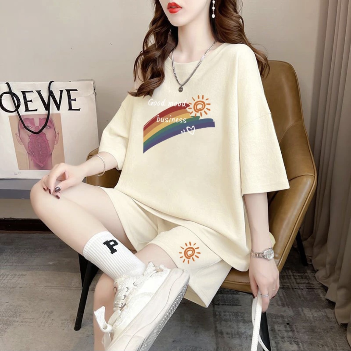 Conjunto de shorts de verão fe - Shirts avaliação e preço